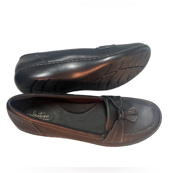 Clarks Ashland Bubble Slip-On Black Loafer Comfort Flats Women’s Size 12 N - Picture 13 of 14